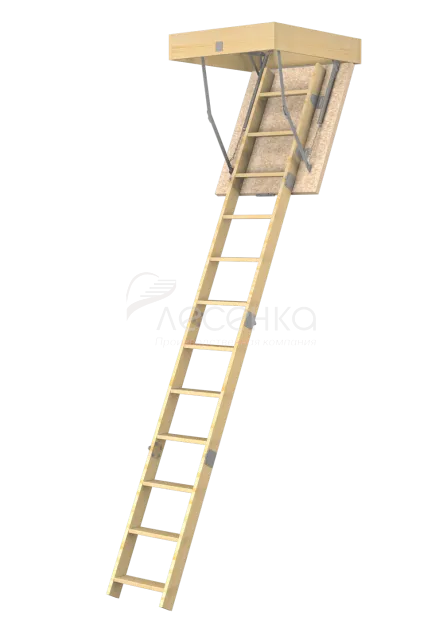 Деревянная чердачная лестница ЧЛ-23 600х875 - фото 1